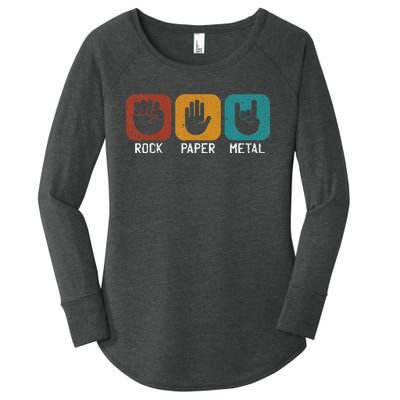 Rock Paper Metal Heavy Metal Music Women's Perfect Tri Tunic Long Sleeve Shirt