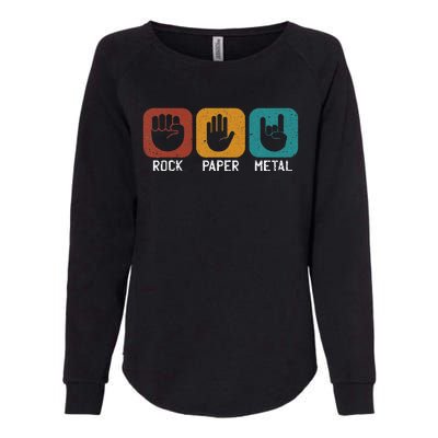 Rock Paper Metal Heavy Metal Music Womens California Wash Sweatshirt