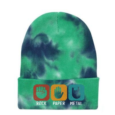 Rock Paper Metal Heavy Metal Music Tie Dye 12in Knit Beanie