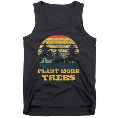 Retro Plant More Trees Earth Day Save Planet Environmental Tank Top