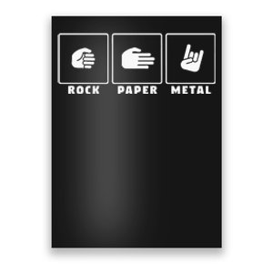 Rock Paper Metal Funny Heavy Metal Music Fan Concert Poster