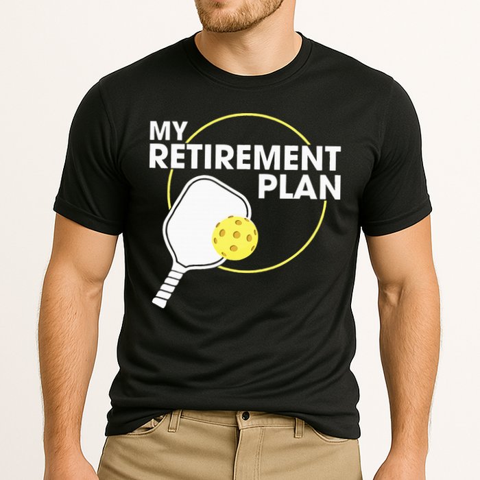 Retired Pickleball My Retirement Plan Pickleball Paddle Cooling Performance Crew T-Shirt