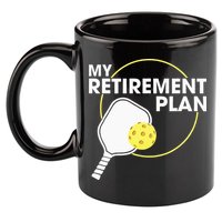 Retired Pickleball My Retirement Plan Pickleball Paddle 11oz C Handle Ceramic Mug