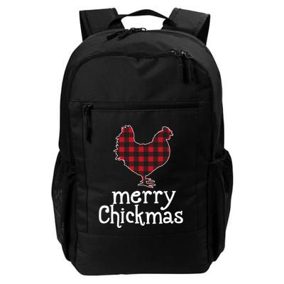 Red Plaid Merry Chickmas Gift Funny Christmas Chicken Lover Gift Backpack