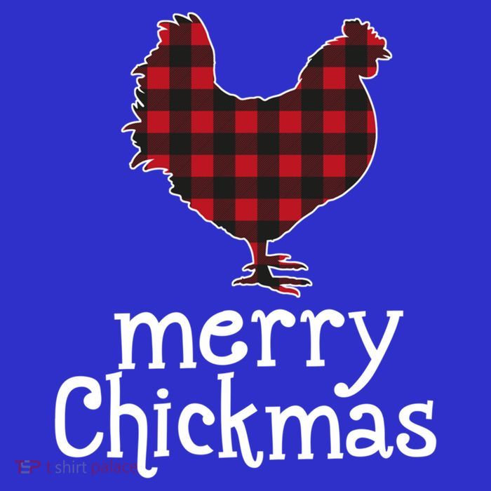 Red Plaid Merry Chickmas Gift Funny Christmas Chicken Lover Gift Tall T-Shirt