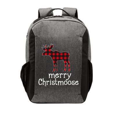 Red Plaid Merry Christmoose Christmas Moose Lovers Vector Backpack