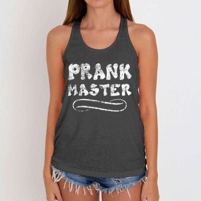 Retro Prank Master April Fool's Day Joke Graphic Art Women's Knotted Racerback Tank