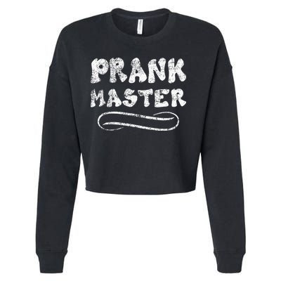 Retro Prank Master April Fool's Day Joke Graphic Art Cropped Pullover Crew