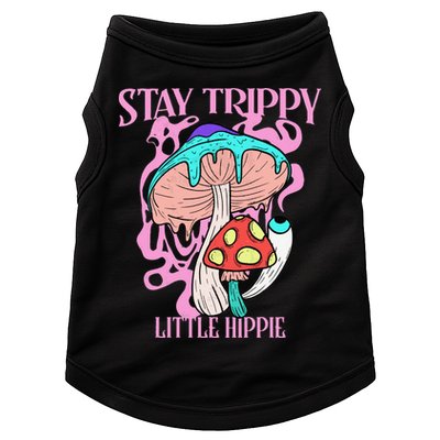 Retro Psychedelic Mushroom Stay Trippy Little Hippie Gift Doggie Tank