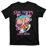 Retro Psychedelic Mushroom Stay Trippy Little Hippie Gift T-Shirt