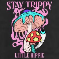 Retro Psychedelic Mushroom Stay Trippy Little Hippie Gift 11oz C Handle Ceramic Mug