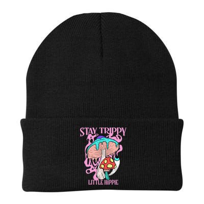 Retro Psychedelic Mushroom Stay Trippy Little Hippie Gift Beanie
