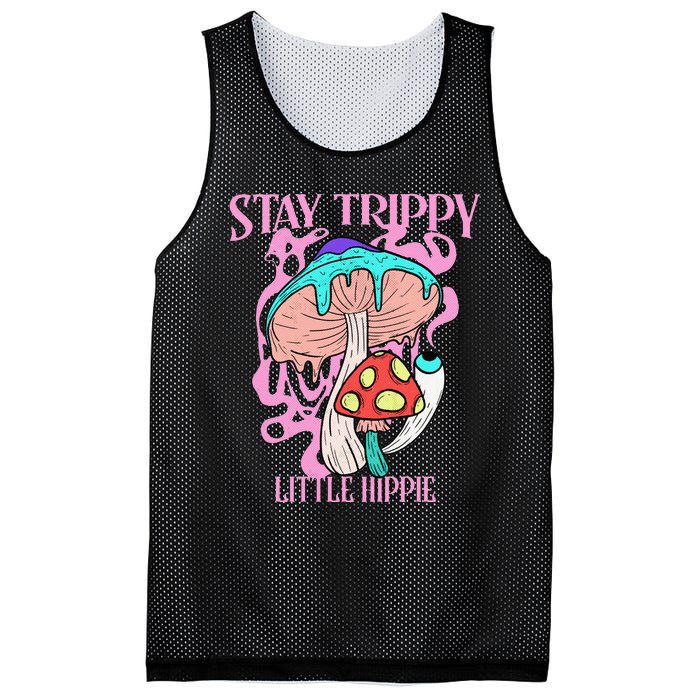 Retro Psychedelic Mushroom Stay Trippy Little Hippie Gift Mesh Reversible Basketball Jersey Tank