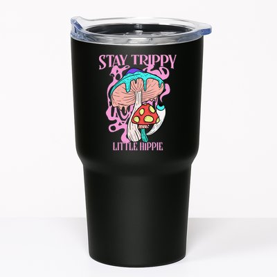 Retro Psychedelic Mushroom Stay Trippy Little Hippie Gift Tumbler