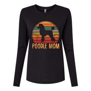 Retro Poodle Mom Gift Dog Mother Pet Poodle Mama Womens Cotton Relaxed Long Sleeve T-Shirt