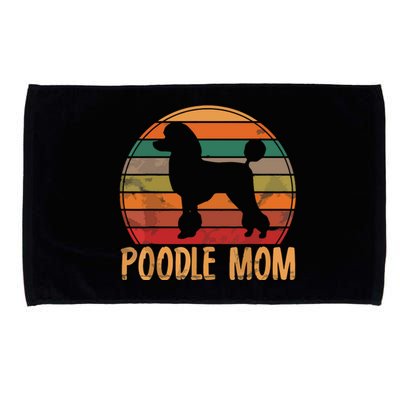 Retro Poodle Mom Gift Dog Mother Pet Poodle Mama Microfiber Hand Towel