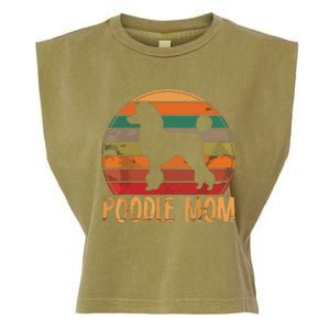 Retro Poodle Mom Gift Dog Mother Pet Poodle Mama Garment-Dyed Women's Muscle Tee