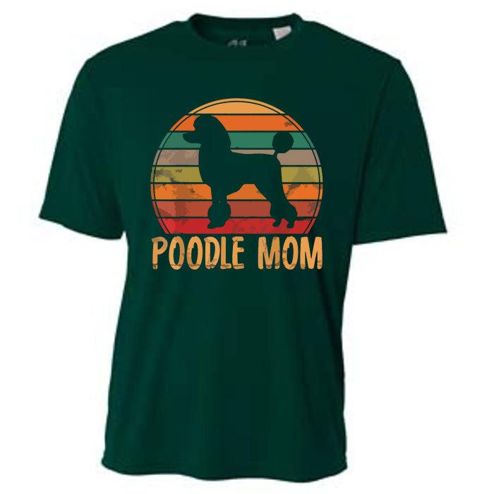 Retro Poodle Mom Gift Dog Mother Pet Poodle Mama Cooling Performance Crew T-Shirt