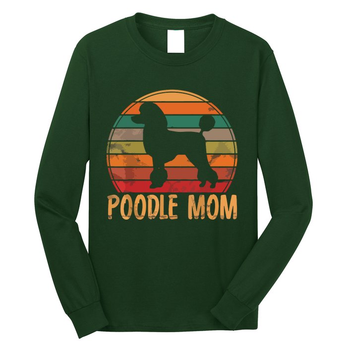 Retro Poodle Mom Gift Dog Mother Pet Poodle Mama Long Sleeve Shirt