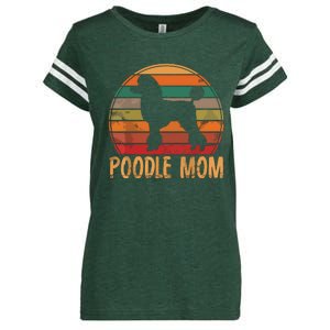 Retro Poodle Mom Gift Dog Mother Pet Poodle Mama Enza Ladies Jersey Football T-Shirt