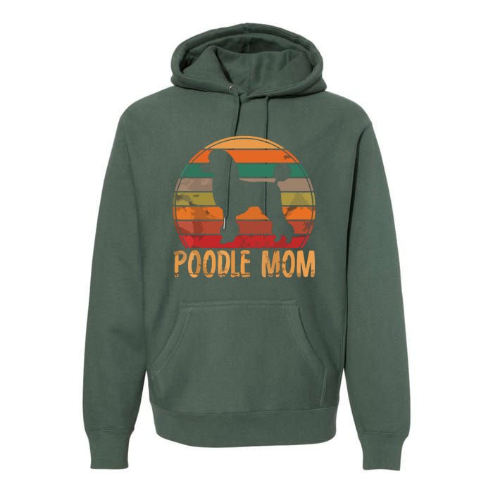 Retro Poodle Mom Gift Dog Mother Pet Poodle Mama Premium Hoodie