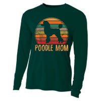 Retro Poodle Mom Gift Dog Mother Pet Poodle Mama Cooling Performance Long Sleeve Crew