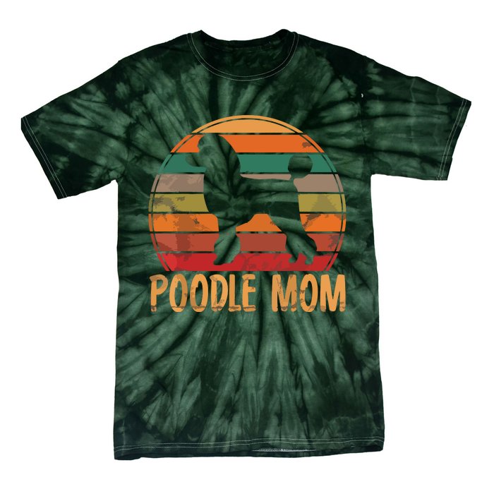 Retro Poodle Mom Gift Dog Mother Pet Poodle Mama Tie-Dye T-Shirt