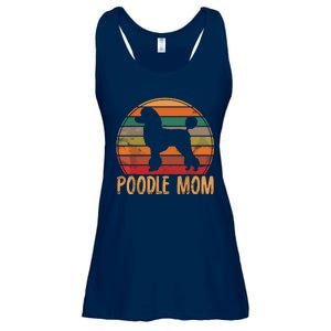 Retro Poodle Mom Gift Dog Mother Pet Poodle Mama Ladies Essential Flowy Tank