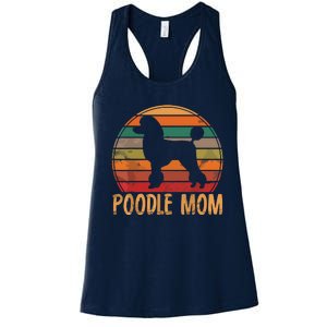 Retro Poodle Mom Gift Dog Mother Pet Poodle Mama Women's Racerback Tank