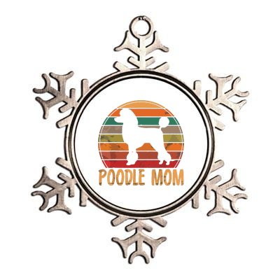 Retro Poodle Mom Gift Dog Mother Pet Poodle Mama Metallic Star Ornament