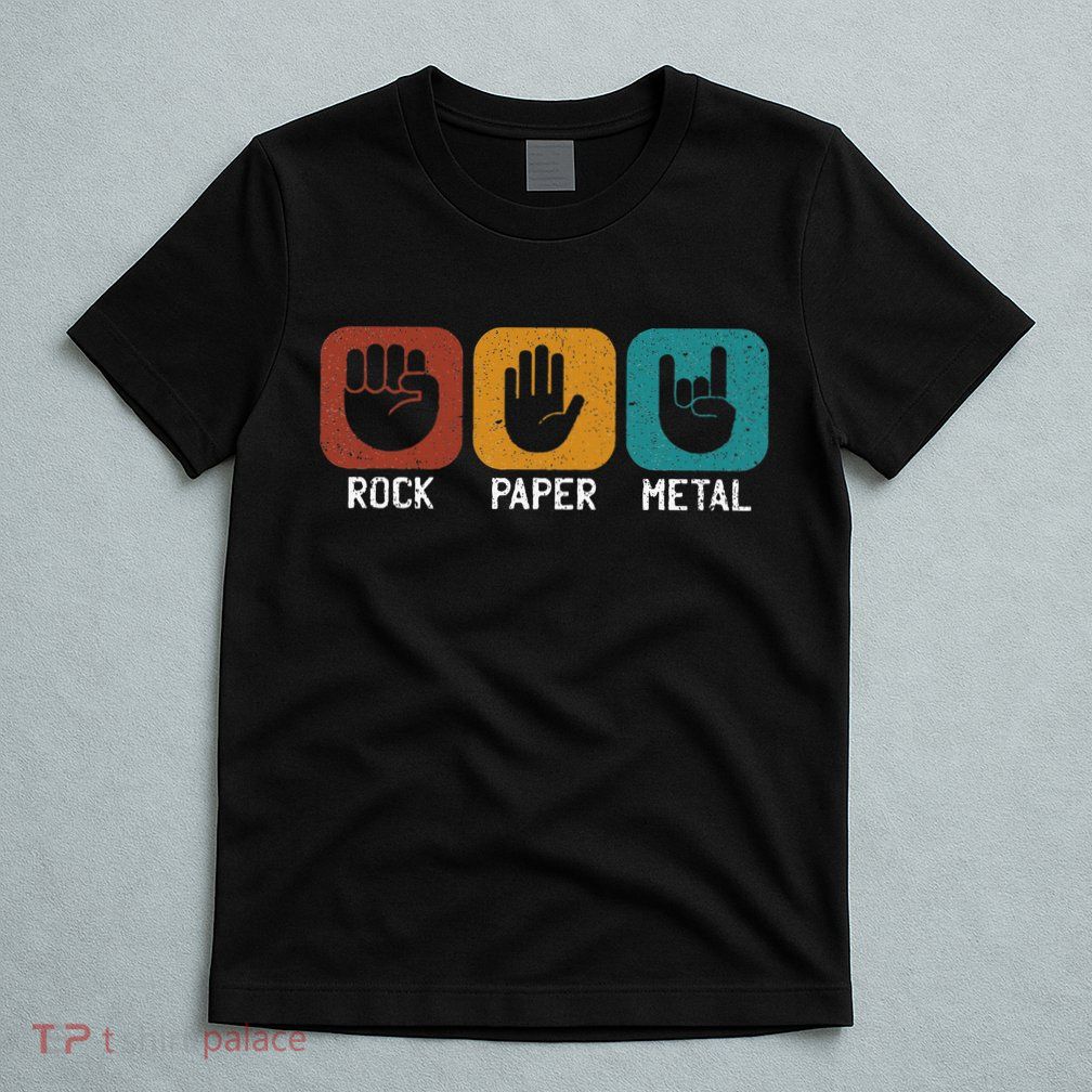 Rock Paper Metal Heavy Metal Music T-Shirt