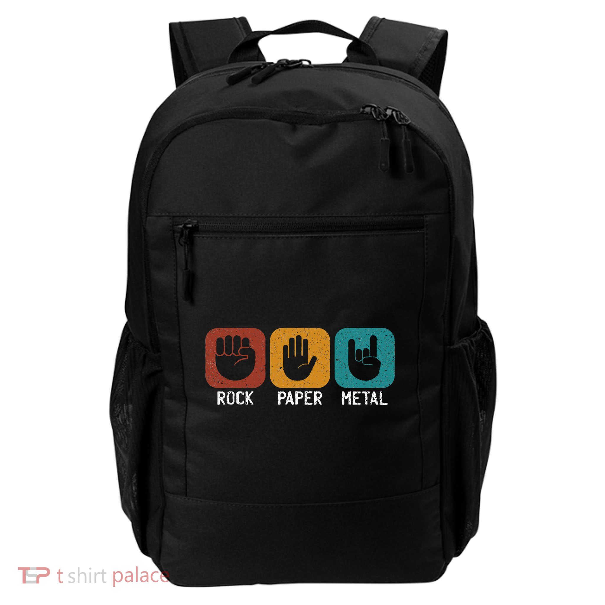 Rock Paper Metal Heavy Metal Music Backpack