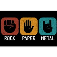 Rock Paper Metal Heavy Metal Music Bumper Sticker