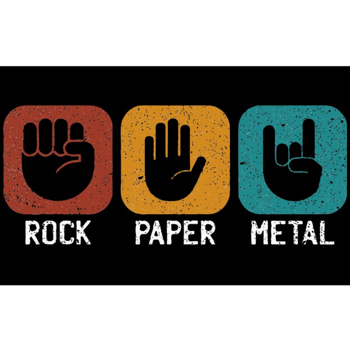 Rock Paper Metal Heavy Metal Music Bumper Sticker