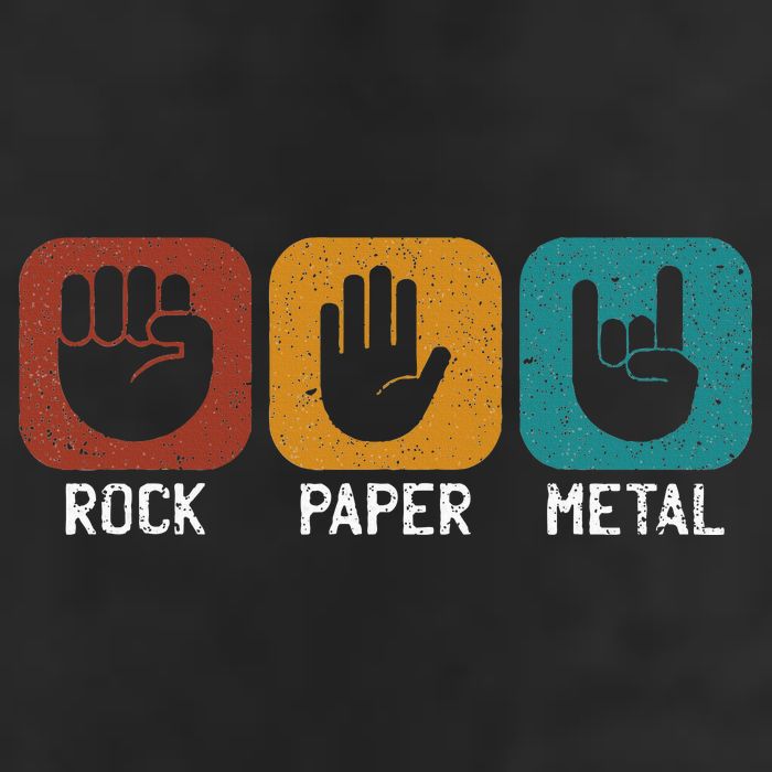 Rock Paper Metal Heavy Metal Music Beanie