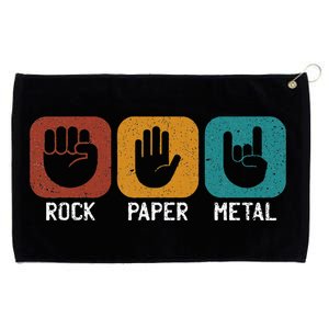 Rock Paper Metal Heavy Metal Music Grommeted Golf Towel