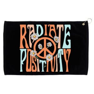 Radiate Positivity Motivational Boho Style Grommeted Golf Towel