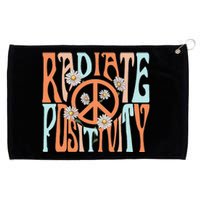 Radiate Positivity Motivational Boho Style Grommeted Golf Towel