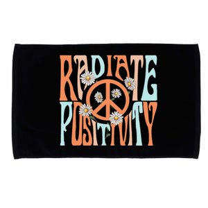 Radiate Positivity Motivational Boho Style Microfiber Hand Towel