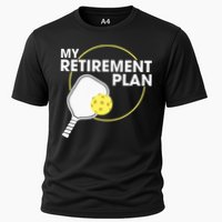 Retired Pickleball My Retirement Plan Pickleball Paddle Cooling Performance Crew T-Shirt