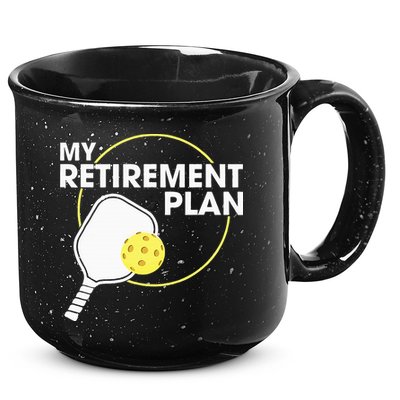 Retired Pickleball My Retirement Plan Pickleball Paddle 15oz Campfire Ceramic Mug