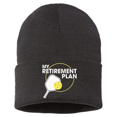 Retired Pickleball My Retirement Plan Pickleball Paddle Sustainable Knit Beanie