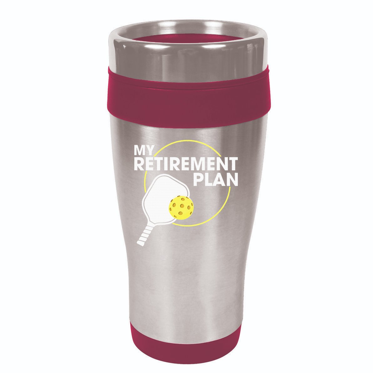Retired Pickleball My Retirement Plan Pickleball Paddle 16oz Travel Tumbler