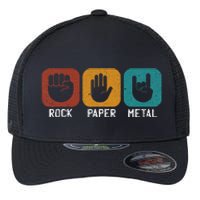 Rock Paper Metal Heavy Metal Music Flexfit Unipanel Trucker Cap