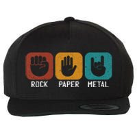 Rock Paper Metal Heavy Metal Music Wool Snapback Cap