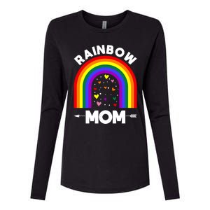 Rainbow Proud Mom Colorful Heart Lgbtq Cool Gift Womens Cotton Relaxed Long Sleeve T-Shirt