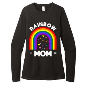 Rainbow Proud Mom Colorful Heart Lgbtq Cool Gift Womens CVC Long Sleeve Shirt