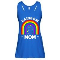 Rainbow Proud Mom Colorful Heart Lgbtq Cool Gift Ladies Essential Flowy Tank