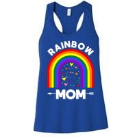 Rainbow Proud Mom Colorful Heart Lgbtq Cool Gift Women's Racerback Tank