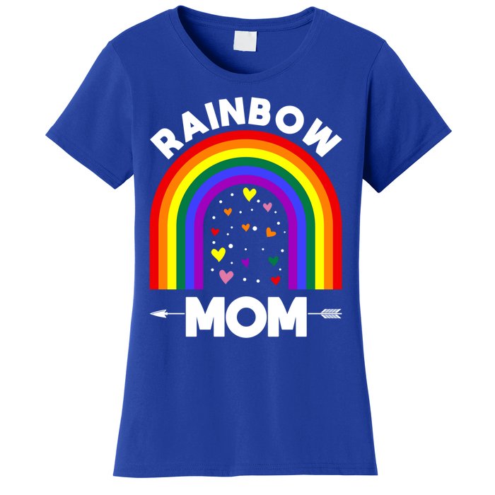 Rainbow Proud Mom Colorful Heart Lgbtq Cool Gift Women's T-Shirt